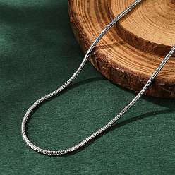 Нержавеющая Сталь Цвет Не тускнеет 304 ожерелья из нержавеющей стали в виде змеиной цепи, с карабин-лобстерами , цвет нержавеющей стали, 19.68 дюйм (50 см)