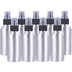 Черный Многоразовые алюминиевые бутылки, салон-парикмахерский опрыскиватель, бутылка для воды, платина, чёрные, 14.4x4.5 см, Емкость: 120 мл