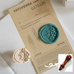 Птица Золотая восковая печать, латунная головка штампа, с деревянной ручкой (цвет случайный), для приглашений, конверты, подарочная упаковка, птица, 25 мм