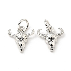 Платина Латунь прелести, с целью перехода в кольце, без кадмия и без свинца, поголовье крупного рогатого скота, платина, 10.5x10x3 мм