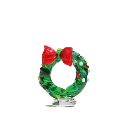 Зеленый Рождественский венок лэмпворк украшения, для украшения дома, зелёные, 20 мм