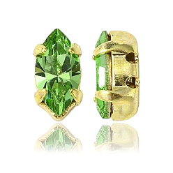 50520 Peridot Пришивные чашки preciosa® maxima crystal, многожильных ссылки, чешский хрусталь, с настройками латуни, 719 39 046 наветт, золотые, 50520 перидот, 8x4 мм