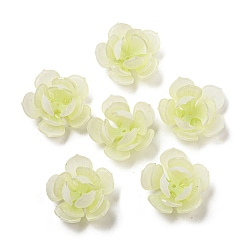 Светло-зеленый Термоусадочные пластиковые лепестковые колпачки для бусин, мульти-лепесток, цветок, светло-зеленый, 18x27x15 мм, отверстие : 1 мм