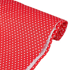 Red 1M Polka Dot Pattern Cotton Fabric, Clothing Accessories, Red, 1550~1600x0.2mm