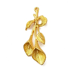 Золотой Подвески-подвески для цветочного соединителя из сплава с покрытием стойки, без кадмия и без свинца, золотые, 47x17x11.5 мм, отверстия : 1.5 mm и 2 мм