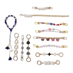 Mixed Color Acrylic with Alloy Purse Chains, for Bag Replacement Accessories, Mixed Color, 12.6~29.7cm