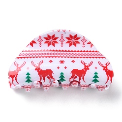 Олень Рождественская тема, заколки для волос из ПВХ с когтями, с железной фурнитурой, аксессуары для волос для женщин девушки густые волосы, олень, 44x86x38 мм