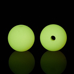 Gold Luminous Silicone Beads, DIY Nursing Necklaces and Bracelets Making, Round, Gold, 11.5mm, Hole: 2mm