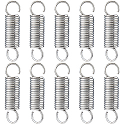 Нержавеющая Сталь Цвет 10шт. крюк пружинный натяжной из нержавеющей стали, цвет нержавеющей стали, 10x40 мм, отверстие : 7.5 мм