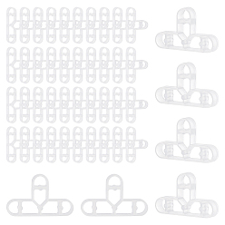 Прозрачный 200шт. пластиковых позиционеров для плитки, Письмо T, прозрачные, 25x40x6 мм, отверстие : 5x7 мм