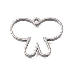 Бабочка 304 из нержавеющей стали полые подвески, анти-тускнение, бабочка, 22x28.5x3 мм, отверстие : 2 мм