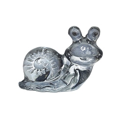 Шифер Серый Стеклянные 3d фигурки улиток, для украшения рабочего стола домашнего офиса, шифер серый, 65x35x50 мм