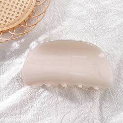 Льняное Полотно Акриловые заколки для волос на когтях, для женщин девушек, полукруглый, белье, 40x85 мм