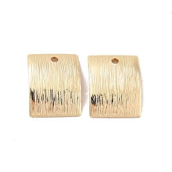 Золотой Стойки обшивки латунные подвески, долговечный, без кадмия и без свинца, , согнуть прямоугольник, золотые, 14x11x2.5 мм, отверстие : 1.4 мм
