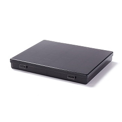 Schwarz Kunststoff-Box, Rechteck, Schwarz, 10.6x21x2.7 cm