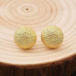 Настоящее золото 18K Латунные полукруглые серьги-гвоздики, стойки покрытие, долговечный, без кадмия и без свинца, реальный 18 k позолоченный, 18 мм