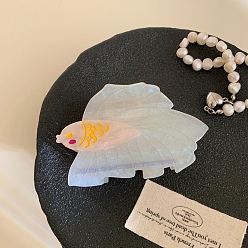 Светло-Голубой Заколки для волос с когтями из ацетата целлюлозы (смола), рыба, Небесно-голубой, 83x50 мм