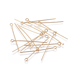 Настоящее золото 18K Латунные булавки, реальный 18 k позолоченный, 40~40.5 мм, отверстия: 2.2 мм, контактный: 0.7 мм, о 58шт / 10g