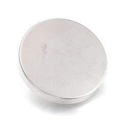 Платина Кнопки сплава хвостовиком, 1-луночное, плоско-круглые, платина, 23x7 мм, отверстие : 2 мм