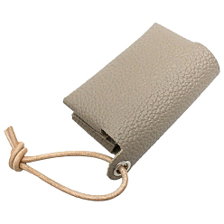 Темно-Серый 1 Карманный держатель для салфеток из искусственной кожи, многоразовый мешок для хранения салфеток, прямоугольные, темно-серый, 210 мм