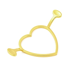 Сердце Формы для восковой печати из сплава, принадлежности для сургучной печати, для свадебных пригласительных билетов, конверты, дары, винная упаковка, золотые, сердце, 43x80x16 мм, внутренний диаметр: 39x39 мм