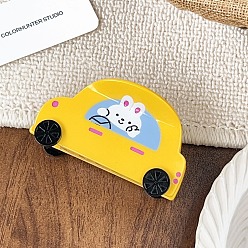 Желтый Заколки для волос из ацетата целлюлозы (смолы) whiy, аксессуары для волос для женщин и девочек, автомобиль, желтые, 85x50 мм