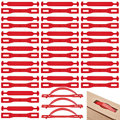 Red Plastic Gift Box Handle, Cardboard Boxes Handle, Red, 170~172x20~25x1~2mm