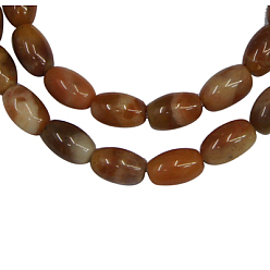 Colorful Gemstone Beads Strands, Natural Morocco Agate, Rice, Colorful, about 4mm wide, 6mm long, hole: 0.8mm, 61 pcs/strand, 15.5 inch