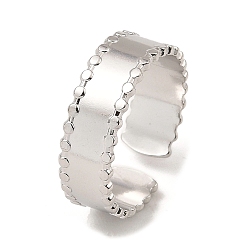 Нержавеющая Сталь Цвет Не тускнеет 304 открытые манжетные кольца из нержавеющей стали, цвет нержавеющей стали, размер США 6 3/4 (17.1 мм)