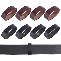 Couleur Mélangete 4sacs 2passants de ceinture en cuir de vachette de différentes couleurs, pour les accessoires de boucle de ceinture pour hommes, couleur mixte, 12mm, 2 sacs / couleur