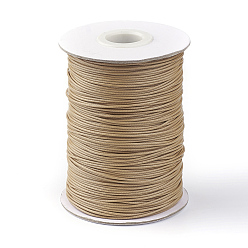 BurlyWood Korean Waxed Polyester Cord, BurlyWood, 1mm, about 85yards/roll