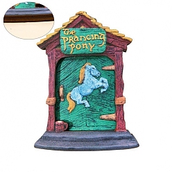 Зеленый Миниатюрные украшения для двора с воротами фей в лесу, аксессуары для домашнего кукольного домика с микро-ландшафтом, притворяясь опорными украшениями, зелёные, 97x73 мм