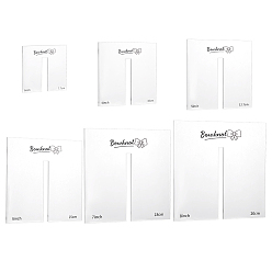 Прозрачный 6 Набор акриловых трафаретов для изготовления бантиков, квадратный, прозрачные, 77x77x2 мм