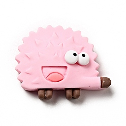 Other Animal Кабошоны из непрозрачной смолы с мультяшными животными, еж, розовые, другое животное, 19.5x25x8 мм