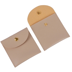 Светло-коричневый Сумки для ювелирных изделий из искусственной кожи, с застежкой-молнией, для держателя кольца для серег, подарок для женщин, загар, 8x8 см