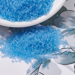 (DB0747) Матовый Прозрачный Бирюзовый Бусины miyuki delica, цилиндр, японский бисер, 11/0, (дБ 0747) матовая прозрачная вода, 1.3x1.6 мм, Отверстие: 0.8 мм, о 2000 шт / бутылка, 10 г / бутылка