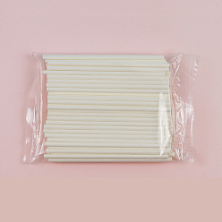 Белый Бумажные палочки для торта, леденцы, для выпечки тортов, белые, 150x4 мм, около 100 шт / упаковка