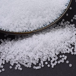 (DB0741) Матовый Кристалл Бусины miyuki delica, цилиндр, японский бисер, 11/0, (дБ 0741) матовый кристалл, 1.3x1.6 мм, отверстия: 0.8 мм, около 10000 шт / мешок, 50 г / мешок