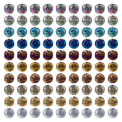 (52) Непрозрачная лаванда 100 шт. 10 цвета гальванические бусины из натурального вулканического камня, круглые, разноцветные, 6 мм, отверстие : 1.2 мм, 10 шт / коло