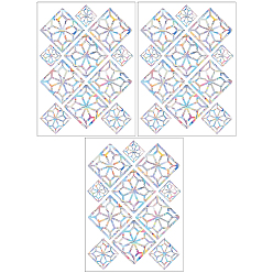 Цветок ПВХ самоклеющиеся наклейки, для окон, цветок, 300x220 мм, наклейка: 5~10x5~10 см