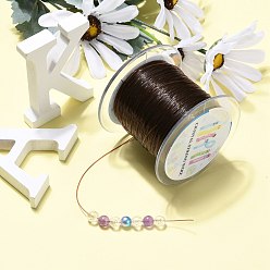 Coconut Brown Korean Elastic Crystal Thread, Coconut Brown, 0.6mm, about 174.97 yards(160m)/roll