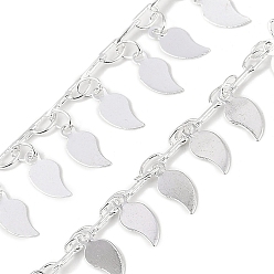 Серебро Латунные цепочки из кусочков манго ручной работы, для ожерелья браслеты решений, долговечный, пайки, с катушкой, серебряные, 5x1x0.5 мм, около 16.40 футов (5 м) / рулон