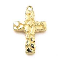 Cross Латунные подвески, без кадмия и без свинца, долговечный, реальный 18 k позолоченный, стойки покрытие, крестик, 28x18.5x4.5 мм, отверстие : 1.6 мм