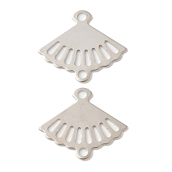 Платина Латунные лазерные вырезанные полые соединительные подвески, фан-ссылки, платина, 10.5x12x0.5 мм, отверстие : 1 мм
