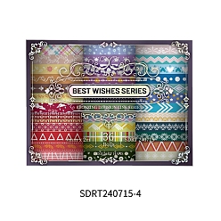 Разноцветный 20 рулоны бумажных наклеек, самоклеящиеся наклейки, для альбома для вырезок diy, поздравительная открытка, справочная бумага, красочный, 7 мм, 2 м / рулон