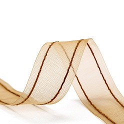 пшеница Плоская нейлоновая шифоновая лента, для изготовления ювелирных изделий DIY, подарочная упаковка, цвет пшеницы, 1 дюйм (25 мм), около 9.84 ярдов (9 м) / рулон