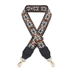 Верблюжий Сумочка из полиэстера с цветочным узором, лямки для сумки из лямок, для замены сумочки или сумки через плечо, верблюжие, 75~145x3.8 см