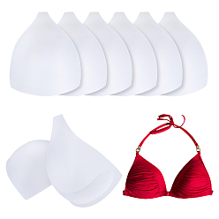 Белый Полиэстеровые вкладыши для бюстгальтера, треугольные, с губкой, белые, 175x135x12 мм
