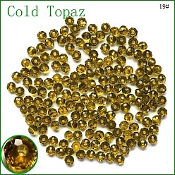 Цвет Оливы К 9 стекло, имитация Австрийские кристаллические шарики, класс AAA, граненые, рондель, оливковый, 4x3 мм, отверстие : 0.7~0.9 мм