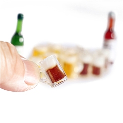 Сиена Мини-модель пивного бокала из смолы, аксессуары для кукольного домика с микро-ландшафтом, притворяясь опорными украшениями, цвет охры, 15 мм